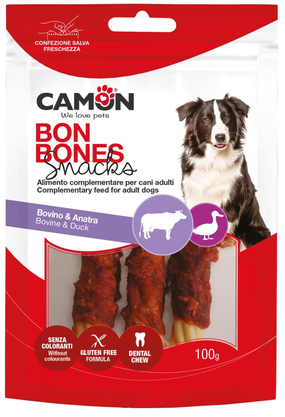 Trecce di pelle bovina con anatra