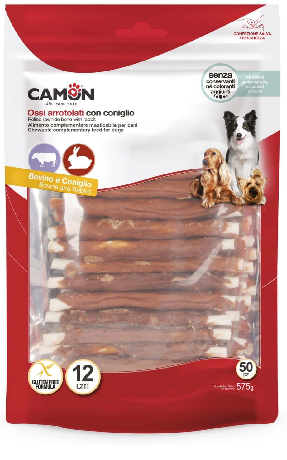 Rolls di pelle bovina con coniglio - big pack