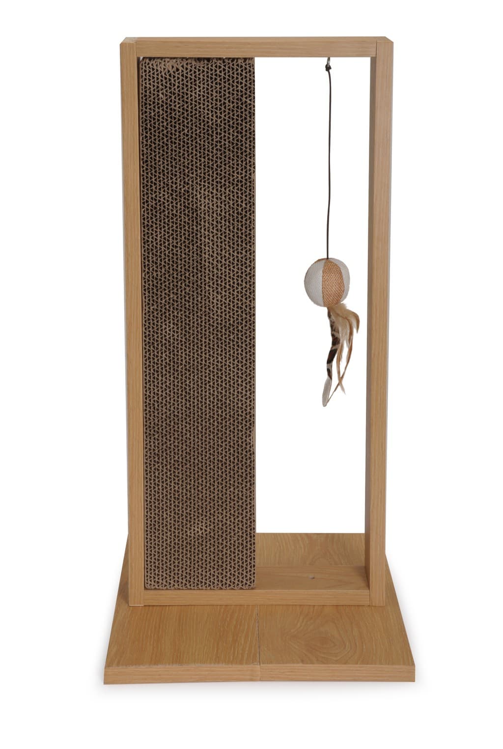 Tiragraffi in legno a base quadrata con gioco