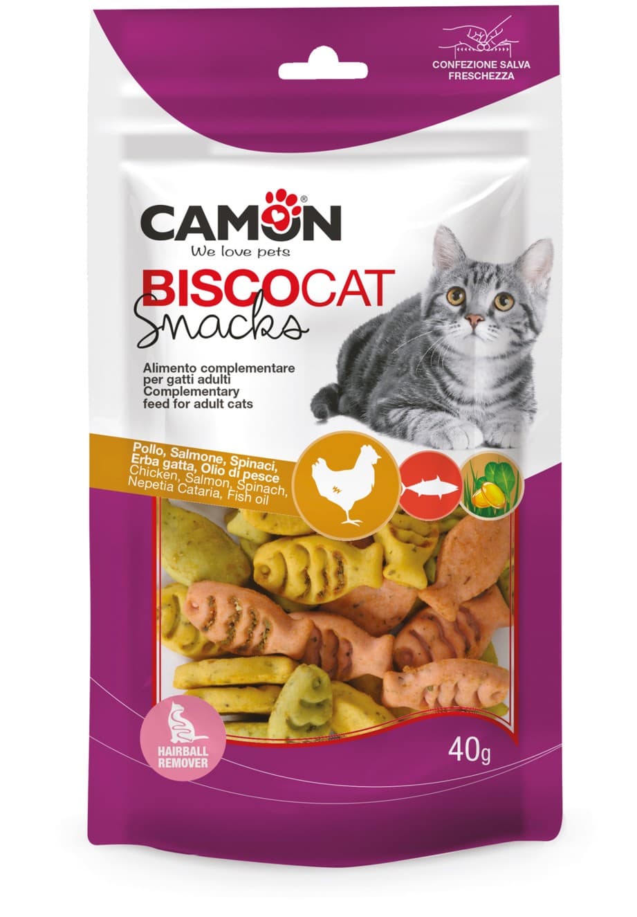 Biscocat - pesciolini con pollo e salmone per gatti