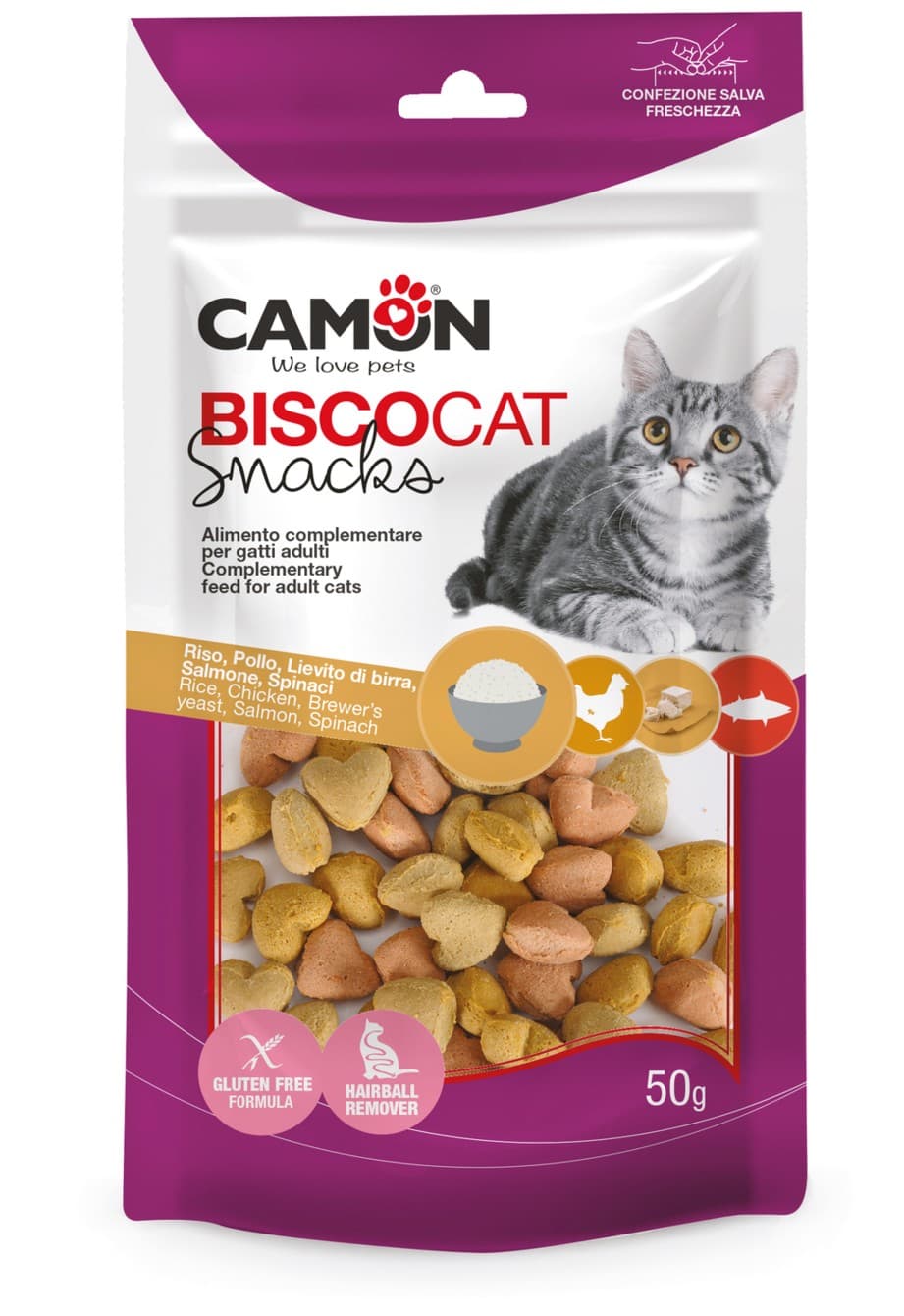 Biscocat - cuoricini con riso e pollo per gatti