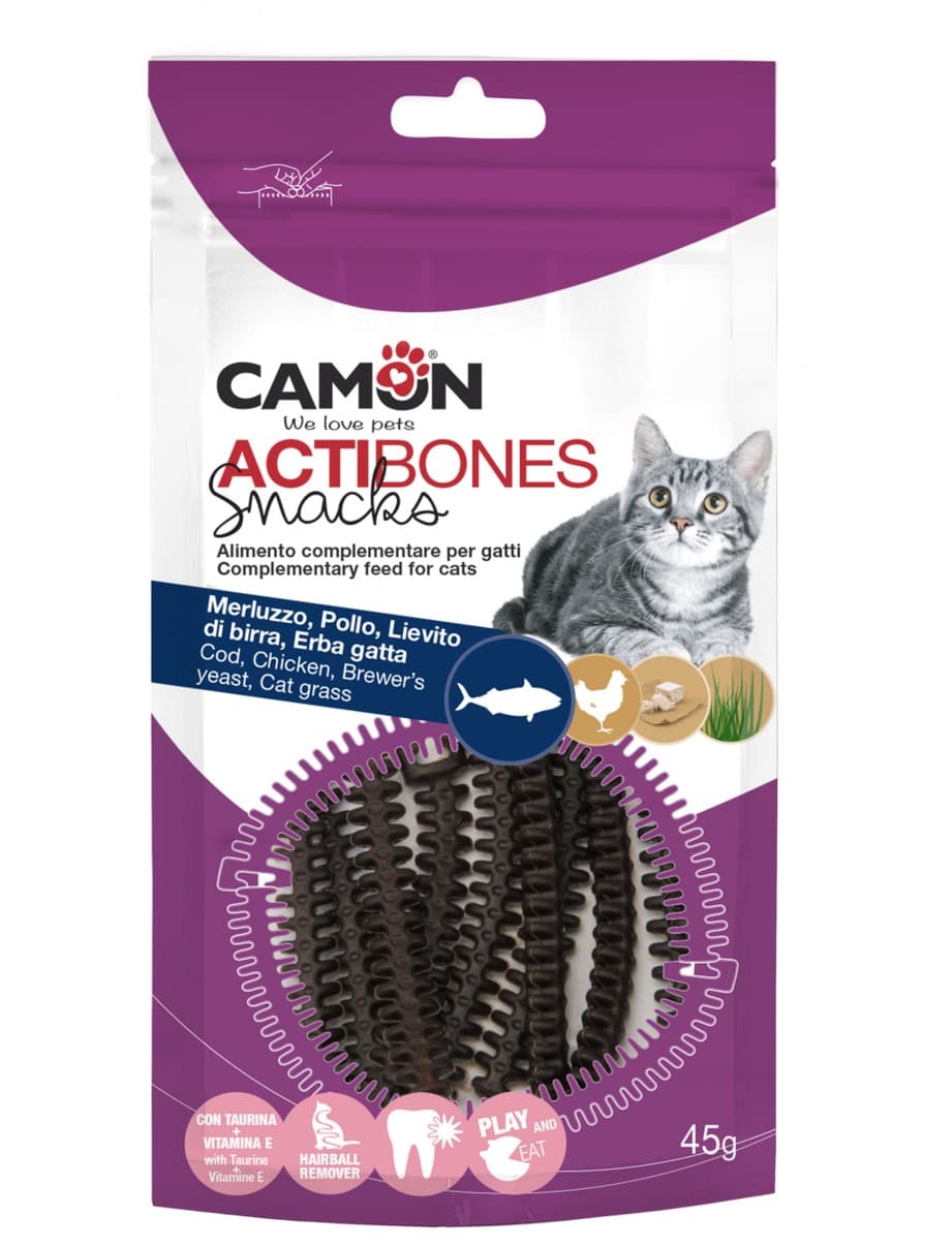 Actibones - snack al merluzzo e salmone per gatti