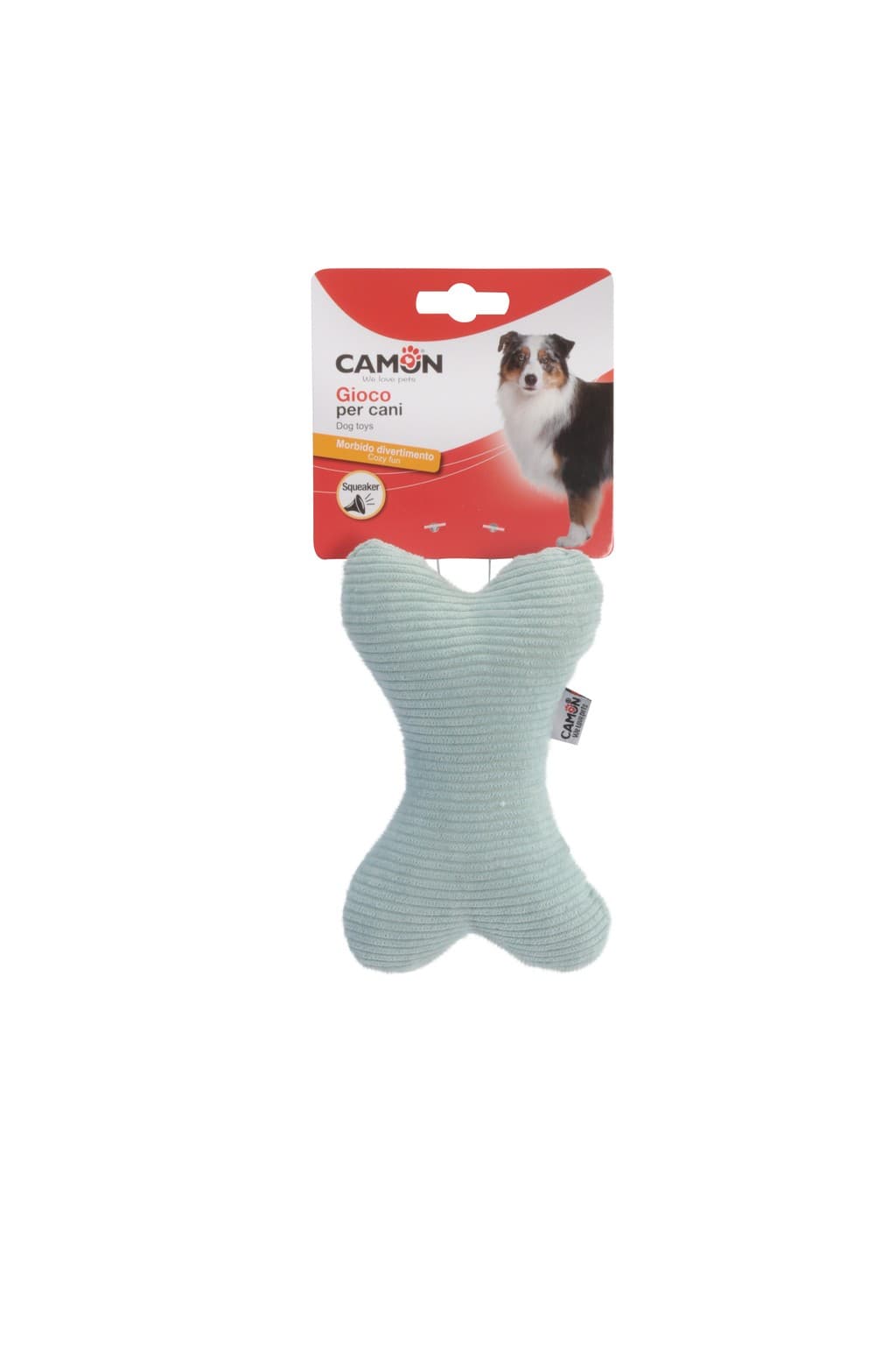 Gioco per cani - osso colorato con squeaker