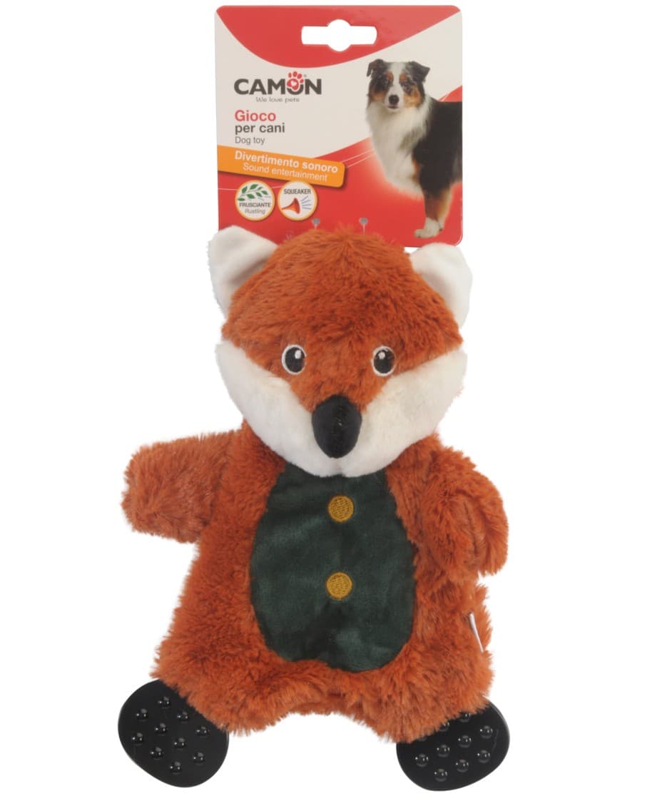 Gioco per cani - orsetto lavatore con squeaker ed effetto frusciante