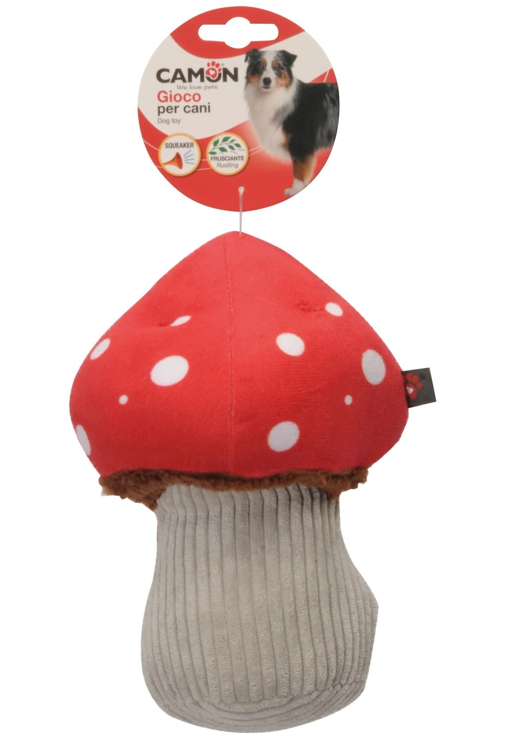 Gioco per cani - fungo scomponibile frusciante e con squeaker