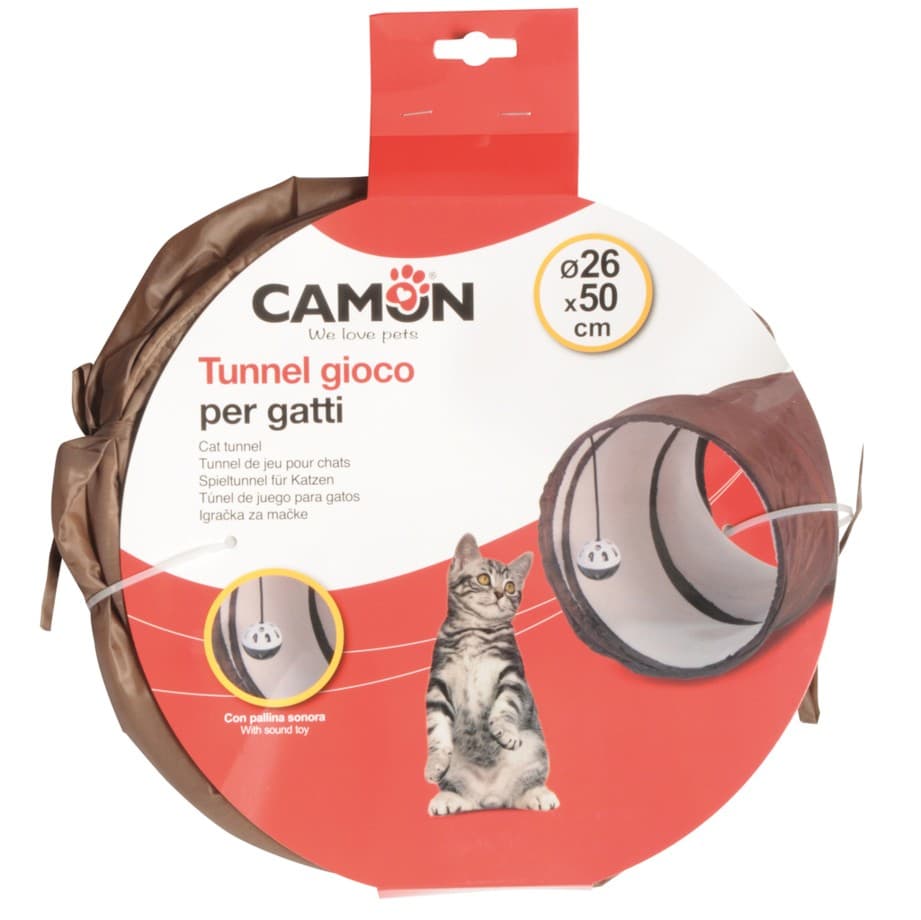 Tunnel componibile con pallina sonora per gatti