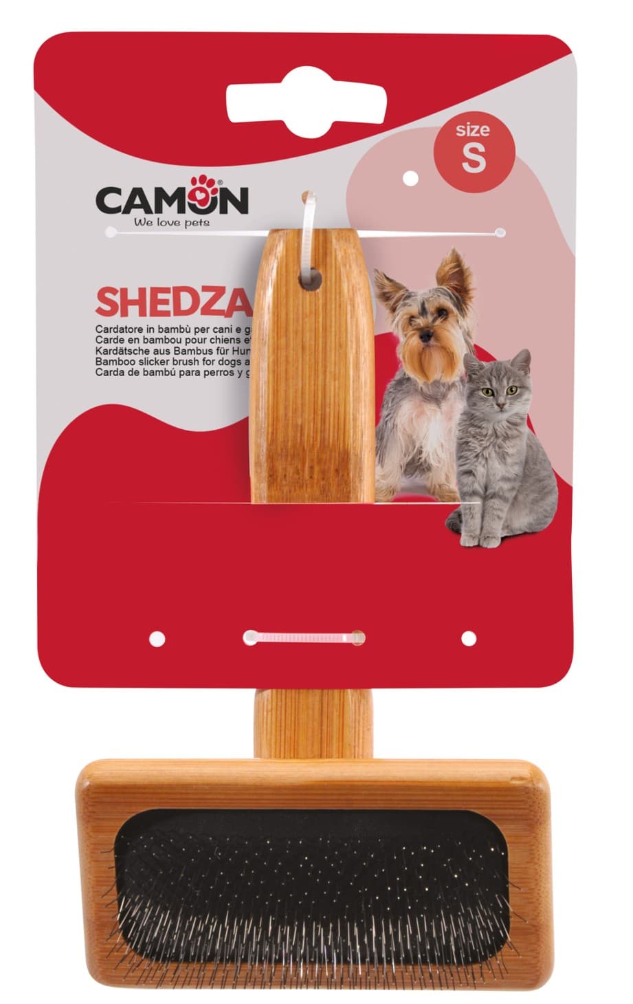 Cardatore in bamboo per cani e gatti