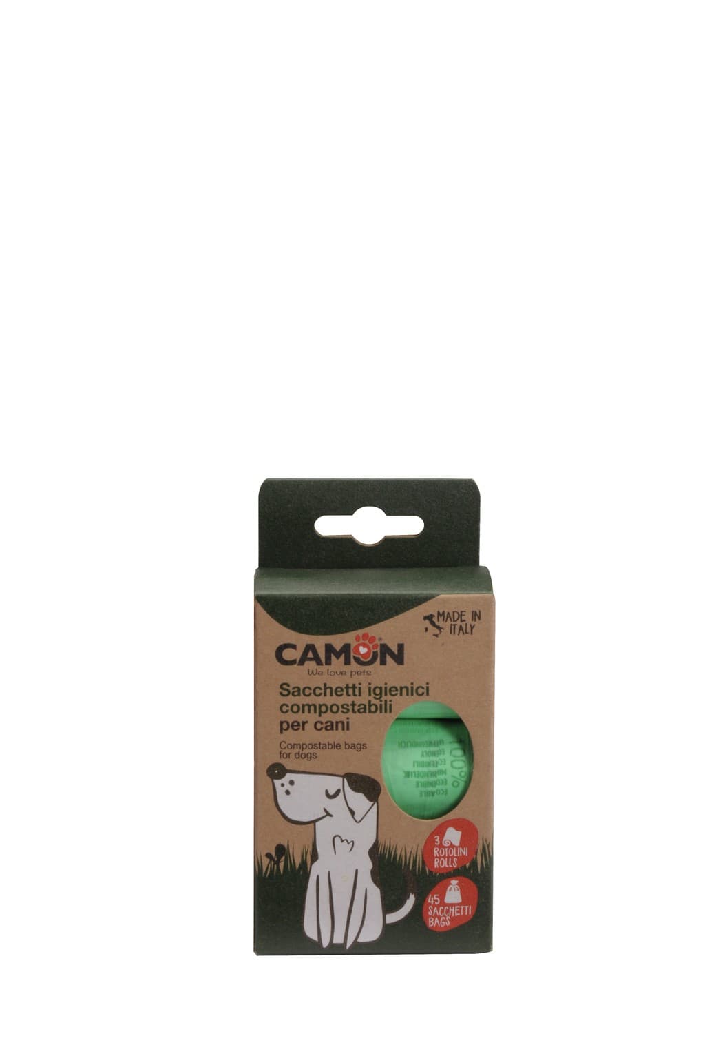 Sacchetti igienici compostabili per cani