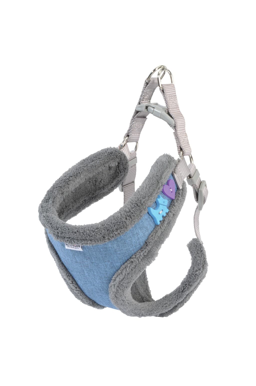 Pettorina invernale blu con bottoni