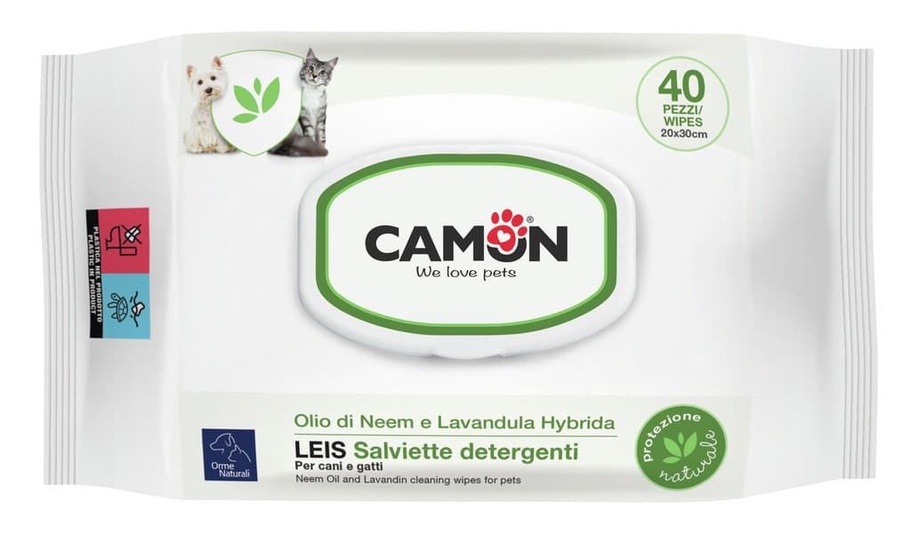 Salviette detergenti LEIS con Olio di Neem e Lavandula Hybrida